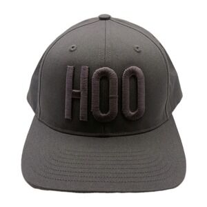 Richardson Pro 212 Black Baseball Cap Hat Snapback Size M-L Black Embroidery HOO